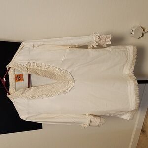 Tory Burch white linen tunic